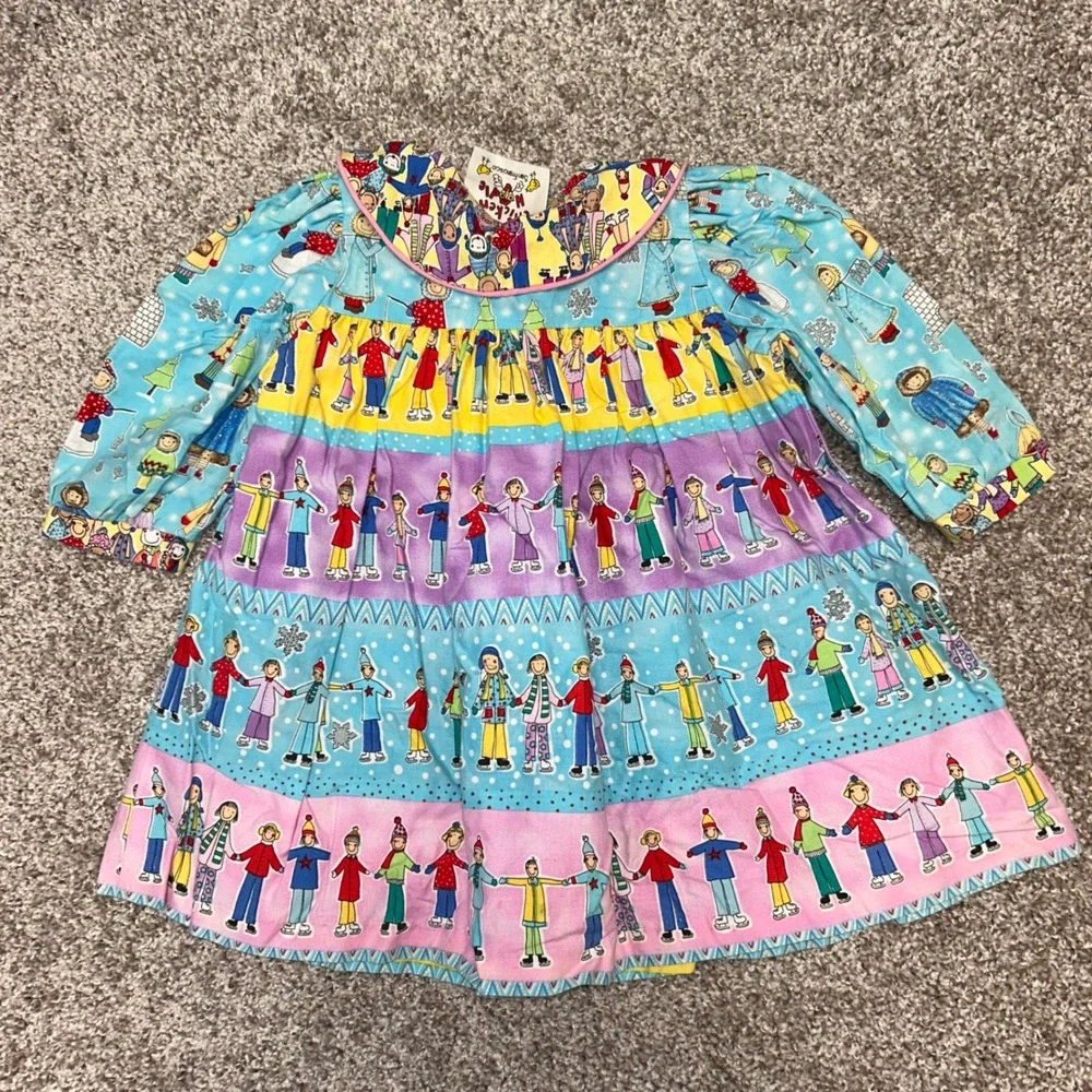 Vintage Chicken Noodle Baby/Toddler Girls Outfit Size 18M Top Bloomers USA Made